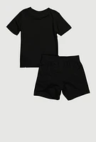 Baby Boys 12-24M Puma T Shirt and Jersey Mesh Shorts 2 Piece Set, Black,