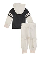 Baby Boys 0-9M Hustle Jersey Hoodie and Joggers, Multi, Size 12M