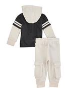 Baby Boys 0-9M Hustle Jersey Hoodie and Joggers, Multi, Size 3M