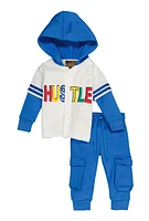 Baby Boys 0-9M Hustle Jersey Hoodie and Joggers, 6M