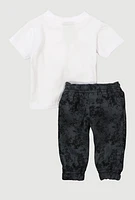 Baby Boys 0-9M Mamas Boy Bear Graphic Tee and Joggers, Multi, Size 3-6M