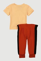 Baby Boys 0-9M King Graphic Tee and Joggers, Multi, Size 6-9M