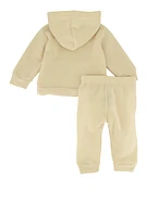 Baby Boys 0-9M Fresh NYC Hoodie and Joggers Set, Beige, Size 0-3M