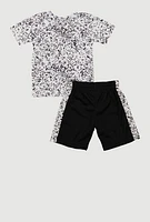 Baby Boys 0-9M Living Legend Bear Tee and Shorts, Multi, Size 6-9M