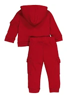 Baby Girls 12-24M Love Chenille Patch Hoodie and Joggers,