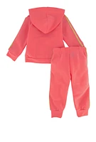 Baby Girls 12-24M Little Miss Sassy Hoodie and Joggers, Pink, Size 12M