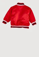 Baby Boys Chenille City Graphic Patch Varsity Jacket, Red, Size 24M