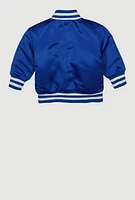 Baby Boys Chenille City Graphic Patch Varsity Jacket, Blue, Size 12M