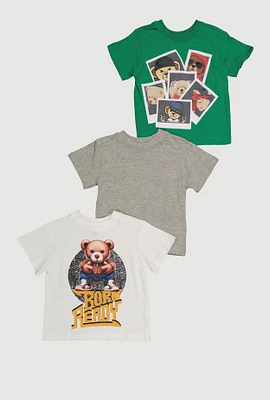 Baby Boys 12-24M Born Ready Graphic Tees 3 Pack, Green,