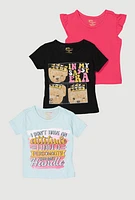 Baby Girls 12-24M In My Sassy Era Graphic Tee 3 Pack, Multi, Size 18M