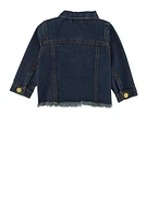 Baby Girls 12-24M Star Rhinestone Jean Jacket, Blue, Size 12M