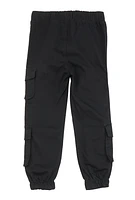 Little Girls Drawstring Cargo Joggers,