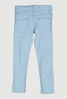 Little Girls Rhinestone Hyperstretch Skinny Pants, Blue, Size 6
