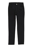 Girls Solid Pants, Black, Size 14-16