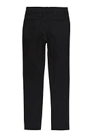 Girls Solid Pants, Black, Size 12
