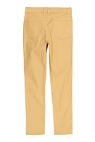 Girls Solid Pants, Khaki, Size 14-16