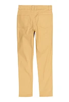 Girls Solid Pants, Khaki, Size 12