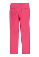 Girls Solid Pants, Pink, Size 10