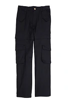 Girls Twill Straight Leg Utility Pants,