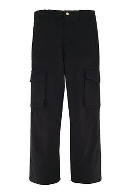 Girls Twill Straight Leg Cargo Pants,