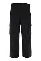 Girls Twill Straight Leg Cargo Pants,