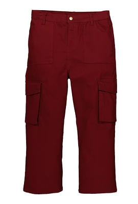 Girls Twill Straight Leg Cargo Pants,