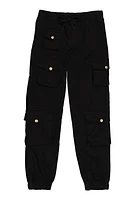 Girls Drawstring Cargo Joggers,