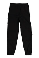 Girls Drawstring Cargo Joggers,