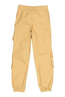 Girls Drawstring Cargo Joggers, 10