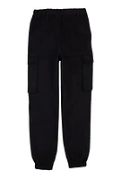 Girls Twill Buckle Cargo Joggers,