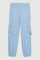 Girls Chain Detail Cargo Joggers, Blue, Size 10