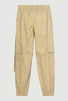 Girls Snap Button Detail Cargo Joggers,