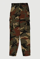 Girls Camo Hyperstretch Belted Cargo Joggers, Multi, Size 16