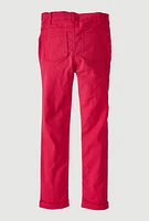 Girls Hyperstretch Slim Leg Pants, Pink, Size 10-12