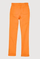 Girls Hyperstretch Slim Leg Pants, Orange,