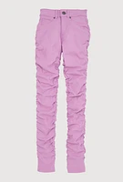 Girls Hyperstretch Stacked Pants, Pink, Size 7-8