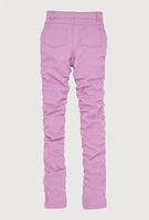 Girls Hyperstretch Stacked Pants, Pink, Size 7-8