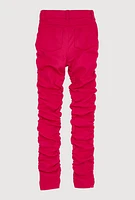 Girls Hyperstretch Stacked Pants, Pink, Size 14