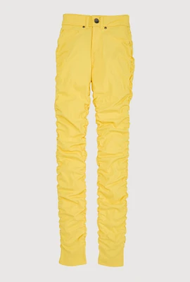 Girls Hyperstretch Stacked Pants, Yellow, Size 16