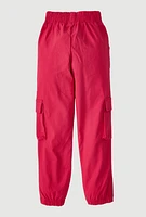 Girls Hyperstretch Cargo Joggers, Pink,