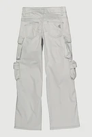 Girls VIP Multi Pocket Cargo Pants, Grey, Size 14