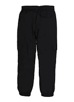 Girls Nylon Parachute Pants, Black, Size 10-12