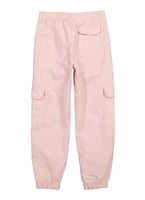 Girls Nylon Parachute Pants, Pink, Size 10-12