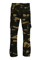 Girls Camo Hyperstretch Cargo Joggers, Green, Size 7