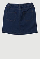Girls Rhinestone Denim Skirt, Blue, Size 10