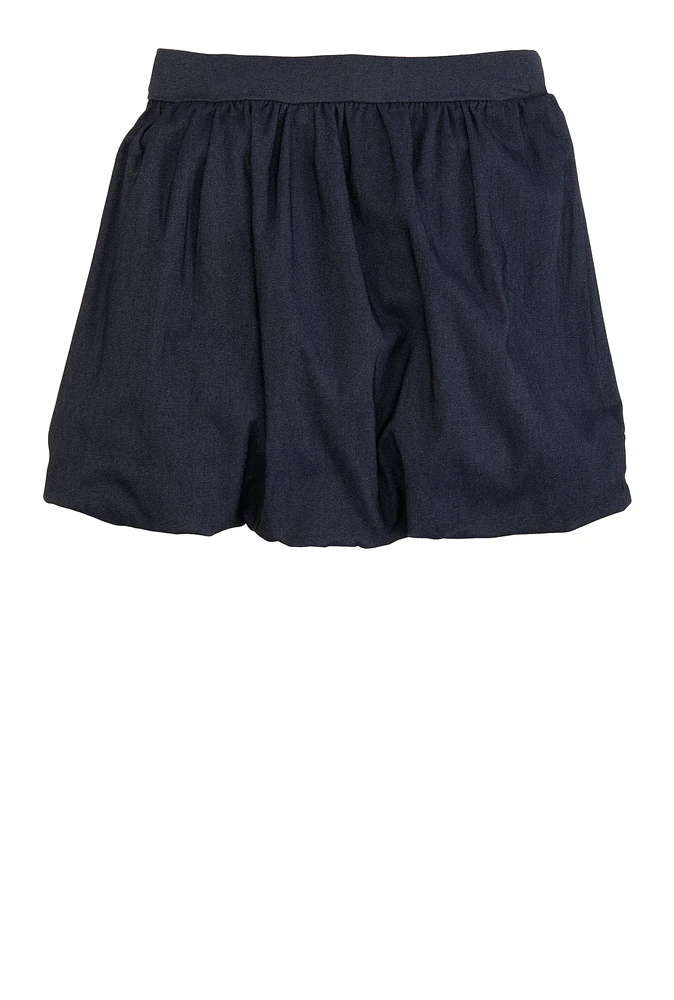 Girls Chambray Bubble Skirt, Blue, Size 14-16