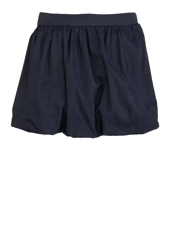 Girls Chambray Bubble Skirt, Blue, Size 10