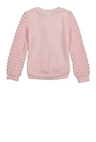 Little Girls Love Angel and Stitch Sweatshirt, Pink, Size 4