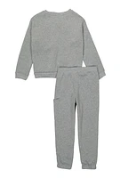 Girls Hello Kitty Crew Neck Sweatshirt and Sweatpants, Grey,