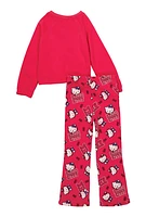 Girls Hello Kitty Sweatshirt and Pants Set, Pink,